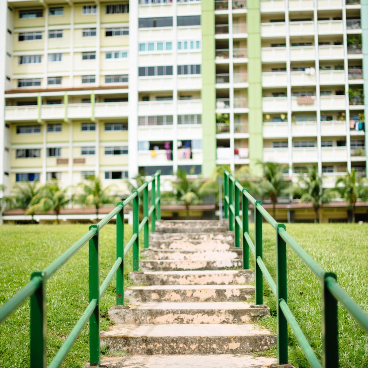 steps leading up to flats